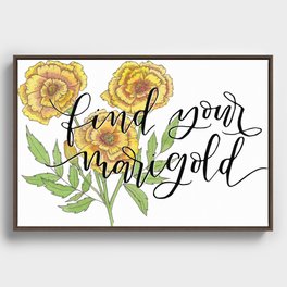 Find Your Marigold Framed Canvas