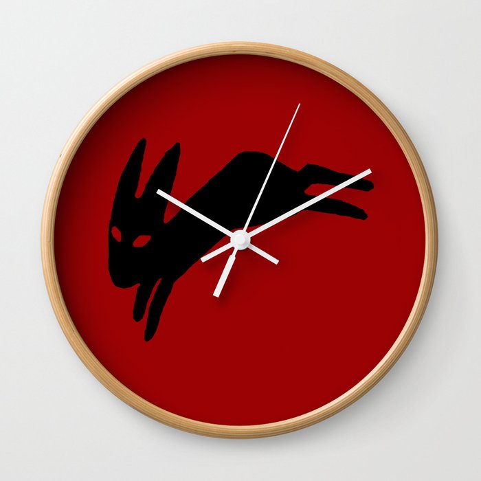 Black Rabbit Wall Clock