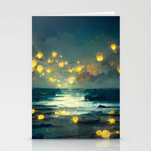 Lights On The Water Stationery Cards
