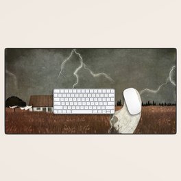 Lightning strike Desk Mat