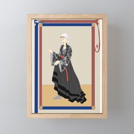 'Audrey' Medieval Fashion Plate Framed Mini Art Print