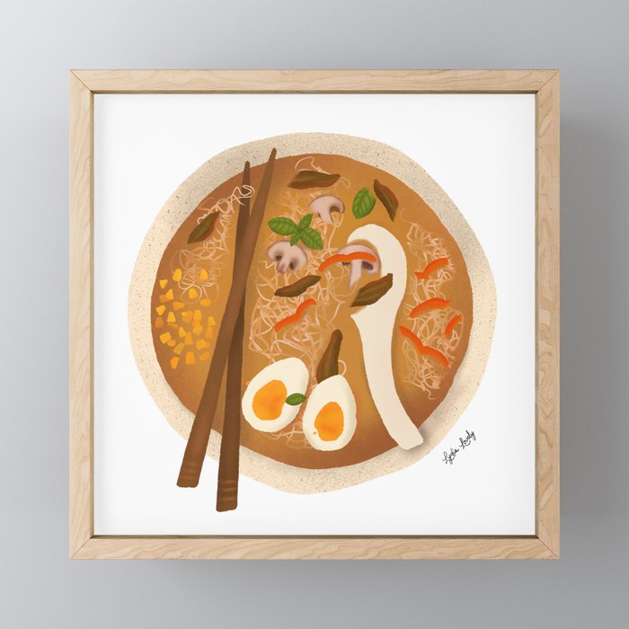 Noodles- white background Framed Mini Art Print