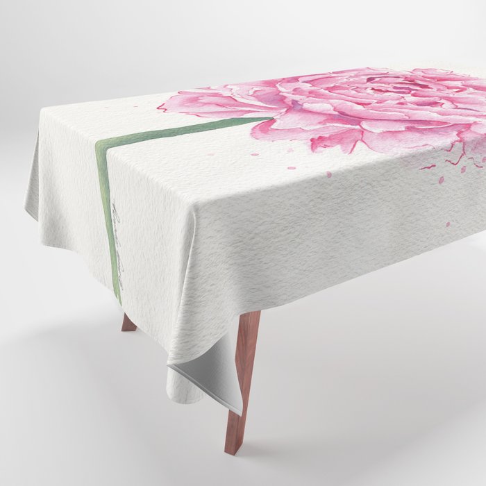 Peony Watercolor Tablecloth