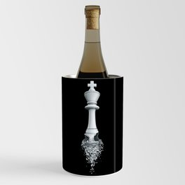 Farewell to the Pale King / 3D render of chess king breaking apart Wine Chiller