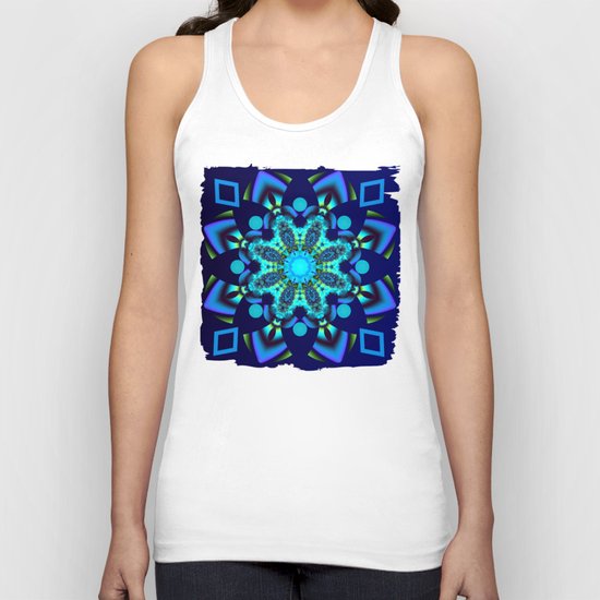 Geometric kaleidoscope flower Unisex Tank Top