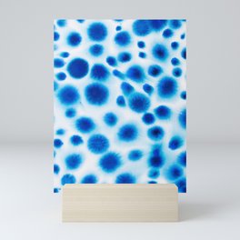 Fuzzy Blue Dots Mini Art Print