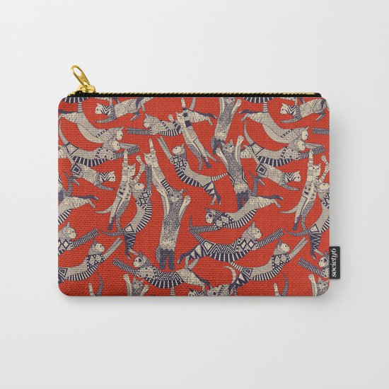 cat party retro Carry-All Pouch