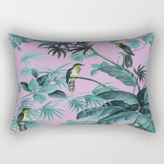 Birds and leaves Rectangular Pillow