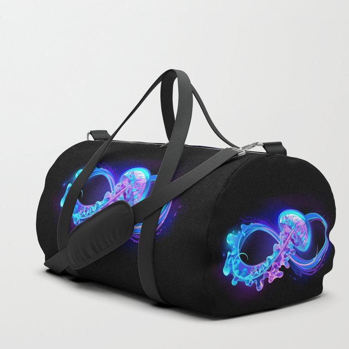 Infinity with Glowing Jellyfish Duffle Bag