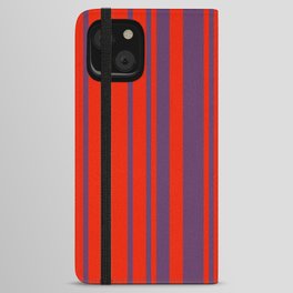 Elegant Stripes Chaotic Stripes Red Purple Violet iPhone Wallet Case