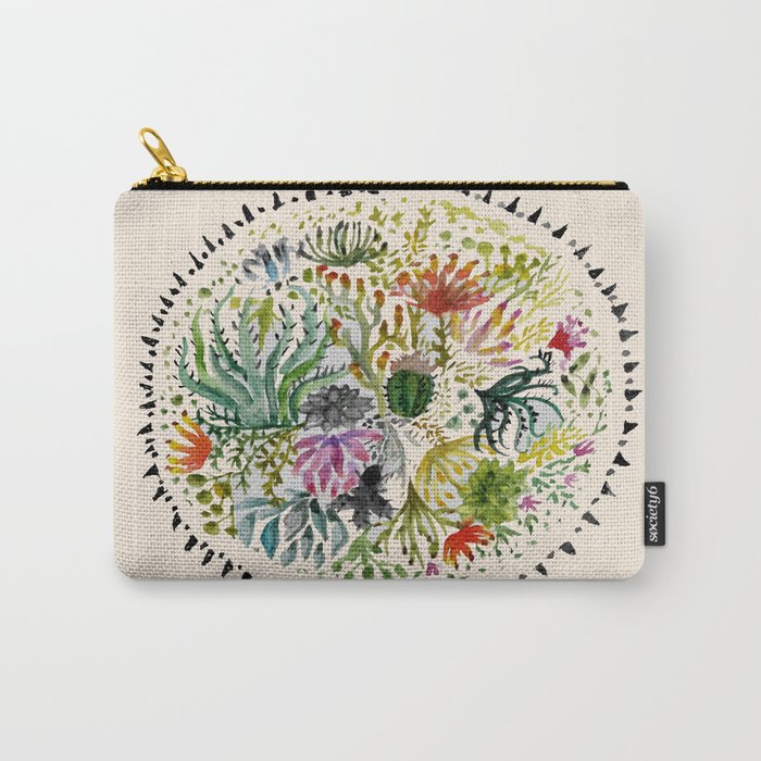 Succulents Mandala Carry-All Pouch