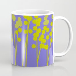 Hello Spring! Baby Green Retro Plants on Summer Purple Lilac #decor #society6 #buyart Coffee Mug