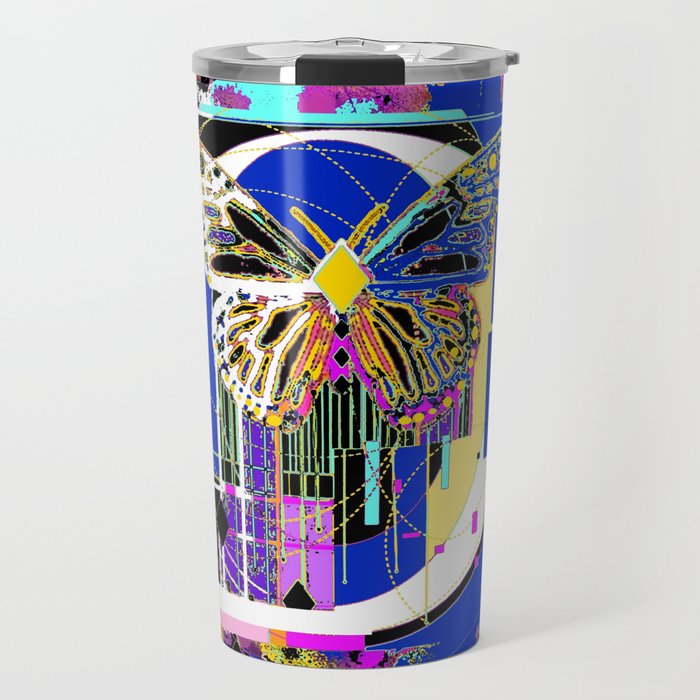 Song of the White Butterfly Abstract Travel Mug
