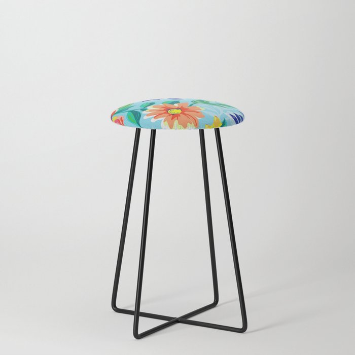 flowers Counter Stool