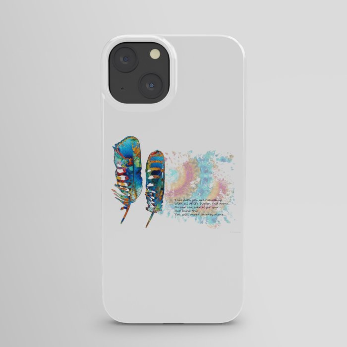 The Path Colorful Feather Art For Comfort  iPhone Case