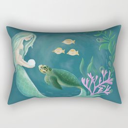 Mermaid's Gift Rectangular Pillow