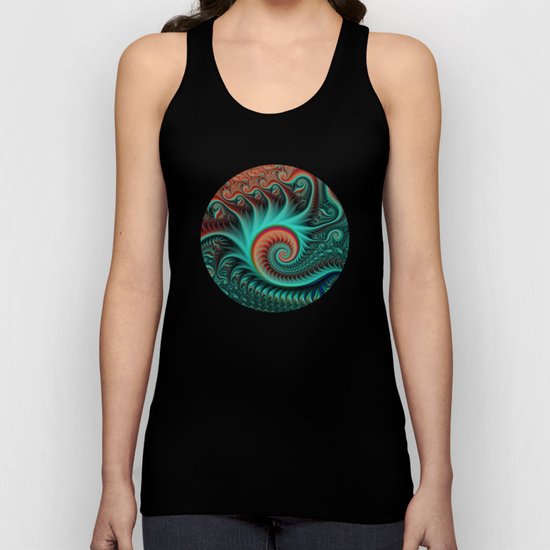 Abstract colorful spiral Unisex Tank Top