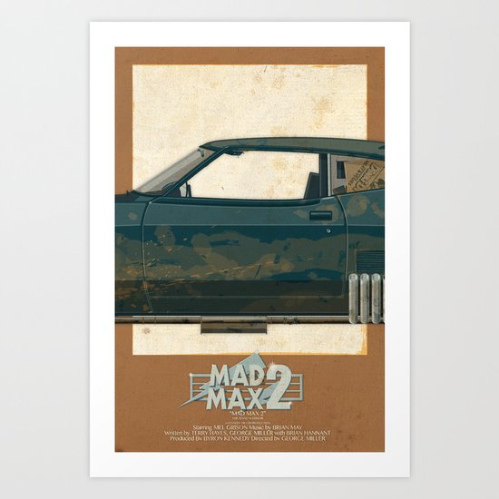 Mad Max's Black on Black Interceptor from The Road Warrior, 2 of 3 Art Print