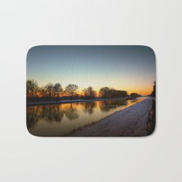 Winter sun early morning waterfront Bath Mat | Beautiful, Water, Photo, Color, Nature, Background, Naturepattern, Home, Homedecors, Tree 