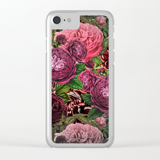 Vintage & Shabby-chic - floral roses flowers - Flower and Rose Clear iPhone Case