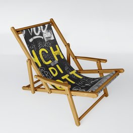 Black and White Yellow Bologna Street Photography Sling Chair