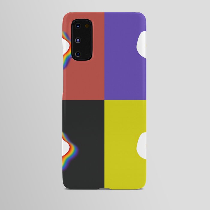 Rainbow fried egg patchwork 4 Android Case