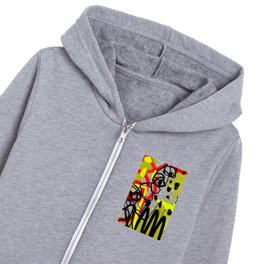 A family day. Abstract Painting. Contemporary Art.  Kids Zip Hoodie
