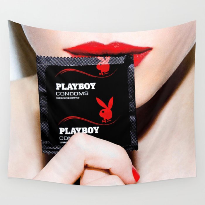 PlayBoy C R condoms Wall Tapestry
