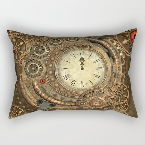 Steampunk, clockwork Rectangular Pillow