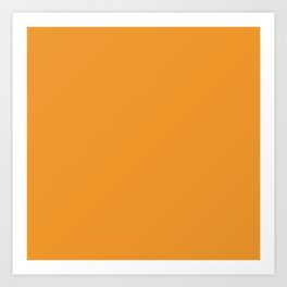 MANGO TANGO orange solid color Art Print | Minimal, Plain, Sorbet, Trendy, Bright, Minimalism, Tango, Pattern, Mango, Color 