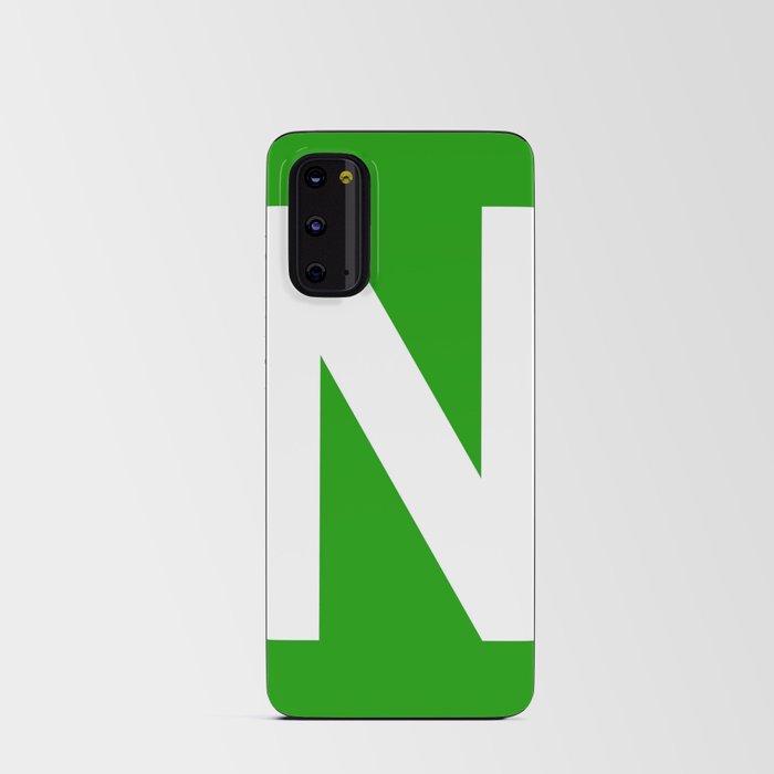 Letter N (White & Green) Android Card Case