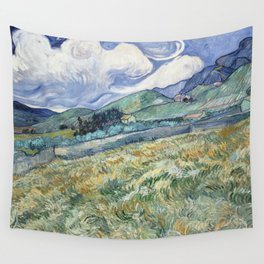 Vincent Van Gogh Landscape from Saint Remy 1889 Wall Tapestry