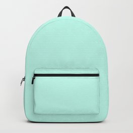 Pastel Mint - Sea Foam - Light Blue Green - Solid Color Backpack