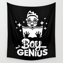 Boy Genius Back To School Kids Cute Quote Wall Tapestry