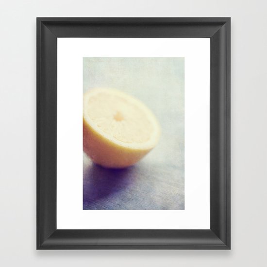 Lonely Lemon Framed Art Print