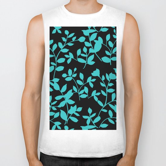 black and blue Biker Tank
