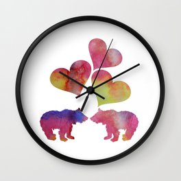 Bear cubs Wall Clock