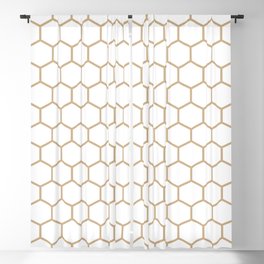 Honeycomb (Tan & White Pattern) Blackout Curtain