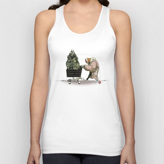Glue Network Print Series "Homelessness" Unisex Tank Top