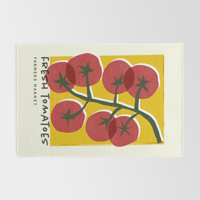 Fresh Tomatoes Farmers Market Rug - Unique Home Decor