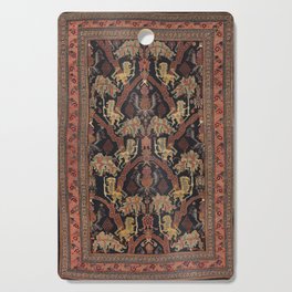 Antique Bidjar Lion Persian Rug - Decorative Vintage Kurdistan Carpet Cutting Board