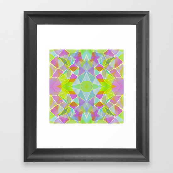 Chroma Lime Framed Art Print