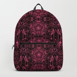Liquid Light Series 20 ~ Red Abstract Fractal Pattern Backpack