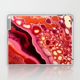 Orange and pink fluid abstract painting Laptop & iPad Skin