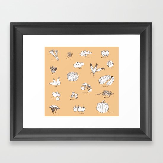 Fruit And Vegetables Framed Art Print
