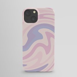 70s retro swirl pink and purple iPhone Case