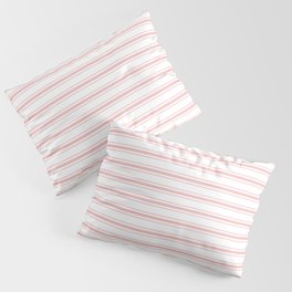 Wide Blush Pink and White Mattress Ticking Stripes Pillow Sham