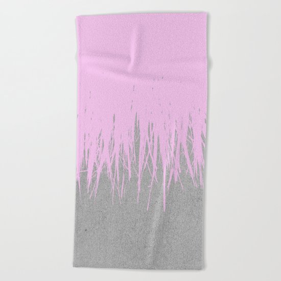 Concrete Fringe Blush Beach Towel