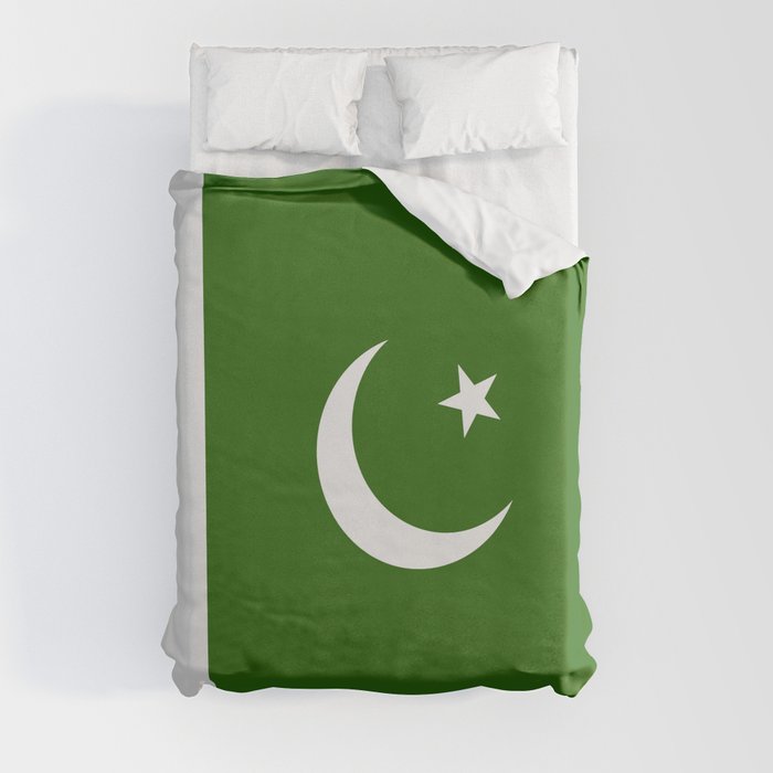 Pakistan flag emblem Duvet Cover
