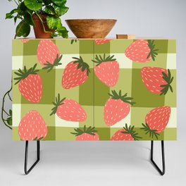 Strawberries and Gingham  Credenza